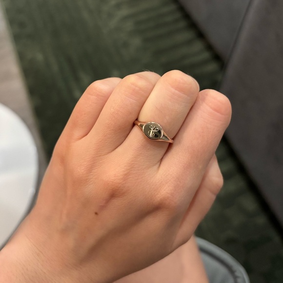 Gorjana Bespoke Rose Gold 18k Vermeil “V” Ring - Picture 2 of 3